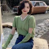 アームウォーマー付き ニットトップス 2点セット | Sibra | 詳細画像14