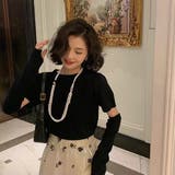 アームウォーマー付き ニットトップス 2点セット | Sibra | 詳細画像22