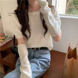 アームウォーマー付き ニットトップス 2点セット | Sibra | 詳細画像6