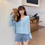 透かし編みカーディガン 韓国ファッション 量産型 | Sibra | 詳細画像16 
