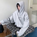 裏毛パーカ- 韓国ファッション フード付き | Sibra | 詳細画像8