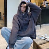 裏毛パーカ- 韓国ファッション フード付き | Sibra | 詳細画像18