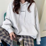 裏毛パーカ- 韓国ファッション フード付き | Sibra | 詳細画像7