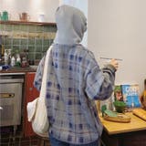 裏毛チェック柄パーカ- フード付き 韓国ファッション | Sibra | 詳細画像12