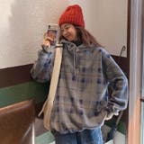 裏毛チェック柄パーカ- フード付き 韓国ファッション | Sibra | 詳細画像13