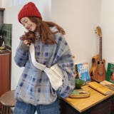 裏毛チェック柄パーカ- フード付き 韓国ファッション | Sibra | 詳細画像16