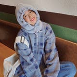 裏毛チェック柄パーカ- フード付き 韓国ファッション | Sibra | 詳細画像17