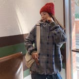 裏毛チェック柄パーカ- フード付き 韓国ファッション | Sibra | 詳細画像19