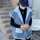 裏ボアデニムベスト 韓国ファッション ジャケット | Sibra | 詳細画像8 