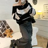 ショート丈ニット 韓国ファッション ブラック | Sibra | 詳細画像26