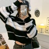 ショート丈ニット 韓国ファッション ブラック | Sibra | 詳細画像28