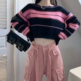 ピンク | ショート丈ニット 韓国ファッション ブラック | Sibra