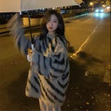 ゼブラ柄ニット 韓国ファッション ブラック | Sibra | 詳細画像18