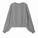 ざっくりが可愛い。ショート丈ニットプルオーバー 韓国ファッション セーター | Sibra | 詳細画像10