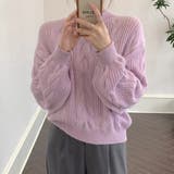 ざっくりが可愛い。ショート丈ニットプルオーバー 韓国ファッション セーター | Sibra | 詳細画像15