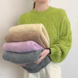 ざっくりが可愛い。ショート丈ニットプルオーバー 韓国ファッション セーター | Sibra | 詳細画像20