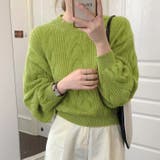 ざっくりが可愛い。ショート丈ニットプルオーバー 韓国ファッション セーター | Sibra | 詳細画像17