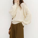 ざっくりが可愛い。ショート丈ニットプルオーバー 韓国ファッション セーター | Sibra | 詳細画像4