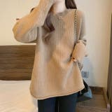 ニットトップス サイドスリット 韓国ファッション | Sibra | 詳細画像16