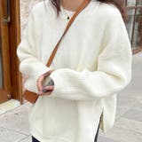 ニットトップス サイドスリット 韓国ファッション | Sibra | 詳細画像21