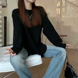 ニットトップス サイドスリット 韓国ファッション | Sibra | 詳細画像4