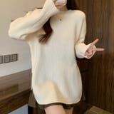 ニットトップス サイドスリット 韓国ファッション | Sibra | 詳細画像6