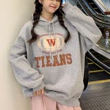 トレンド感のある雰囲気を演出。プリントオーバーサイズパーカー 韓国ファッション … | Sibra | 詳細画像1