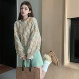 ショート丈カラ-ニットプルオーバー ミックスカラー 韓国ファッション | Sibra | 詳細画像12