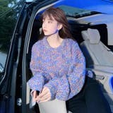 ショート丈カラ-ニットプルオーバー ミックスカラー 韓国ファッション | Sibra | 詳細画像3