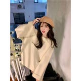 ゆるっとオーバーサイズのシャレ見え。ニットプルオーバー 韓国ファッション ふわふわ | Sibra | 詳細画像5