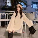 ゆるっとオーバーサイズのシャレ見え。ニットプルオーバー 韓国ファッション ふわふわ | Sibra | 詳細画像9