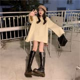 ゆるっとオーバーサイズのシャレ見え。ニットプルオーバー 韓国ファッション ふわふわ | Sibra | 詳細画像11
