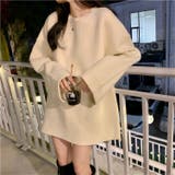 ゆるっとオーバーサイズのシャレ見え。ニットプルオーバー 韓国ファッション ふわふわ | Sibra | 詳細画像12