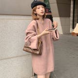 ゆるっとオーバーサイズのシャレ見え。ニットプルオーバー 韓国ファッション ふわふわ | Sibra | 詳細画像1