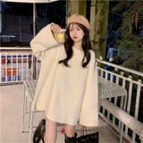 ゆるっとオーバーサイズのシャレ見え。ニットプルオーバー 韓国ファッション ふわふわ | Sibra | 詳細画像4
