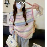 ふわふわグラデーションニットトップ 韓国ファッション ニット | Sibra | 詳細画像2