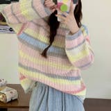 ふわふわグラデーションニットトップ 韓国ファッション ニット | Sibra | 詳細画像10