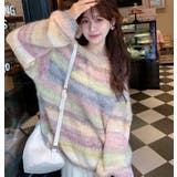 ふわふわグラデーションニットトップ 韓国ファッション ニット | Sibra | 詳細画像1