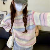 ふわふわグラデーションニットトップ 韓国ファッション ニット | Sibra | 詳細画像6