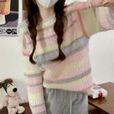 ふわふわグラデーションニットトップ 韓国ファッション ニット | Sibra | 詳細画像9