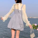 大人の愛らしさ。後ろリボンシアーブラウス 春 韓国ファッション | Sibra | 詳細画像9