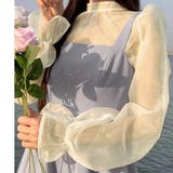 大人の愛らしさ。後ろリボンシアーブラウス 春 韓国ファッション | Sibra | 詳細画像7