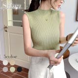 さらっと大人シンプル。ハイネックノースリーブニットトップス 春 韓国ファッション | Sibra | 詳細画像1
