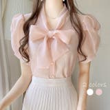 ボウタイシアーブラウス 春 韓国ファッション | Sibra | 詳細画像1