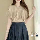 フリル半袖ブラウス 春ニット 春服トップス | Sibra | 詳細画像1