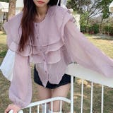 ラベンダー | シアーブラウス 春 韓国ファッション | Sibra