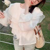 シアーブラウス 春 韓国ファッション | Sibra | 詳細画像5