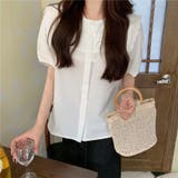 大人なシアー魅せ。レース半袖ブラウス オフィスカジュアル 春 | Sibra | 詳細画像2