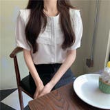 大人なシアー魅せ。レース半袖ブラウス オフィスカジュアル 春 | Sibra | 詳細画像5