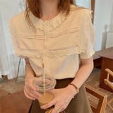 大人なシアー魅せ。レース半袖ブラウス オフィスカジュアル 春 | Sibra | 詳細画像15